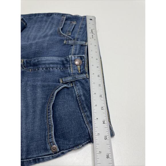 Lee Jean Bermuda Shorts Regular Fit Mid Rise Blue Women 10 M Summer Modest - Picture 9 of 10